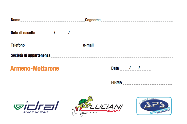 modulo iscrizione armeno mottarone