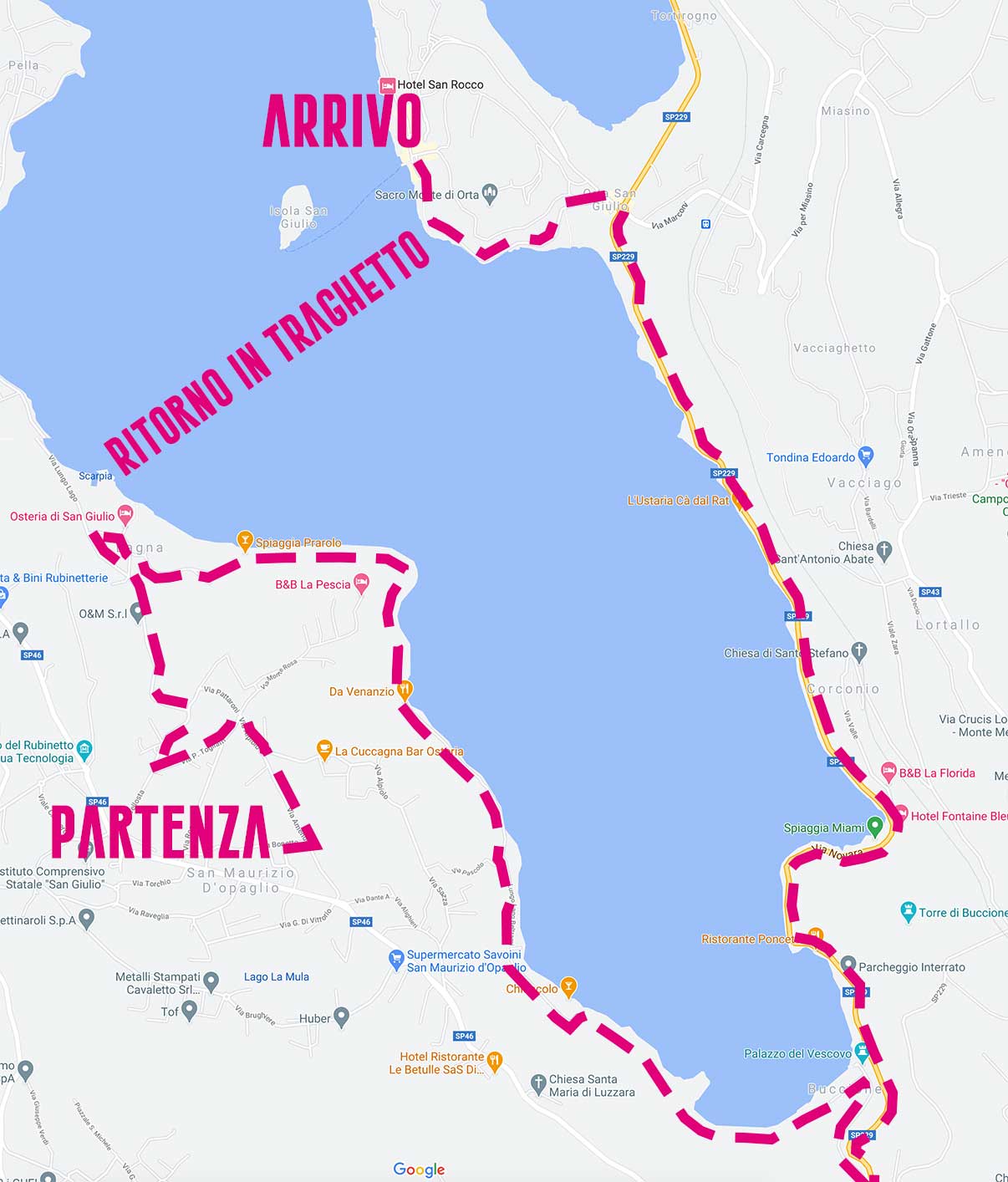 nuovo percorso pella orta 2020